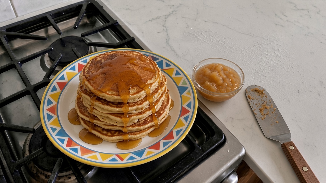 Egg-Free Pancakes with Bob’s Red Mill Gluten Free Mix (Applesauce + Oat Milk)